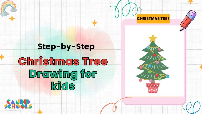 Christmas Tree Drawing for kids
