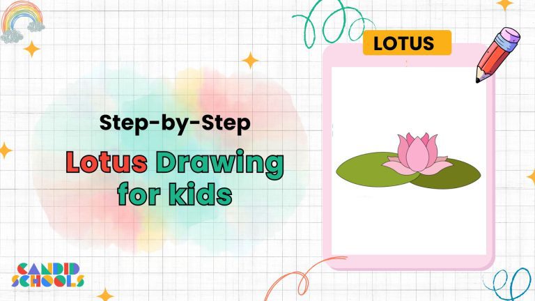 Lotus Drawing for Kids