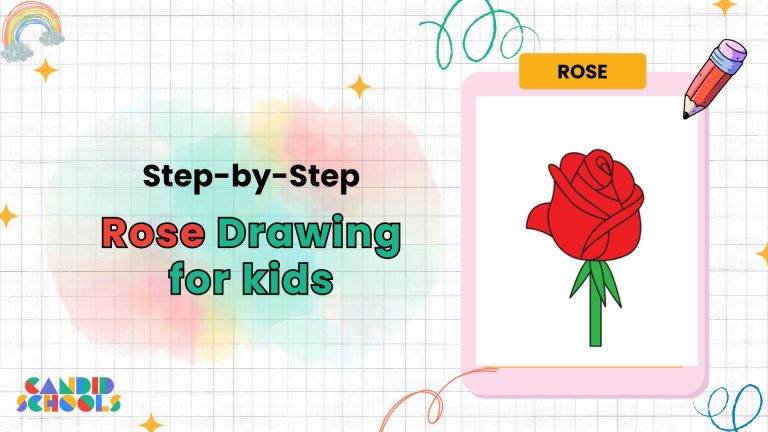 Rose Drawing for Kids