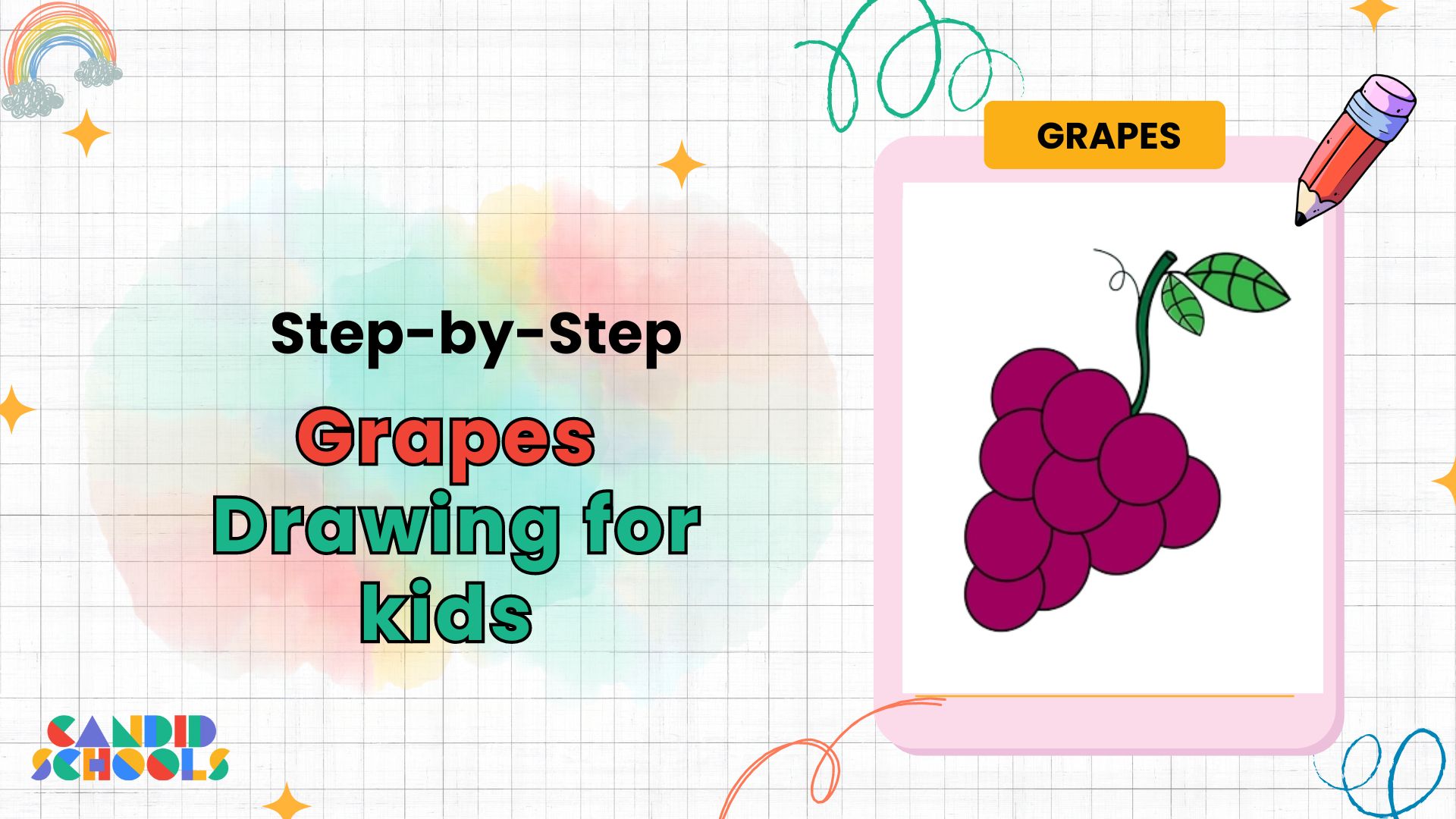 Tasty Grapes Drawing For Kids In An Easy Way In Just 4 Steps Tasty Grapes Drawing For Kids In An Easy Way In Just 4 Steps