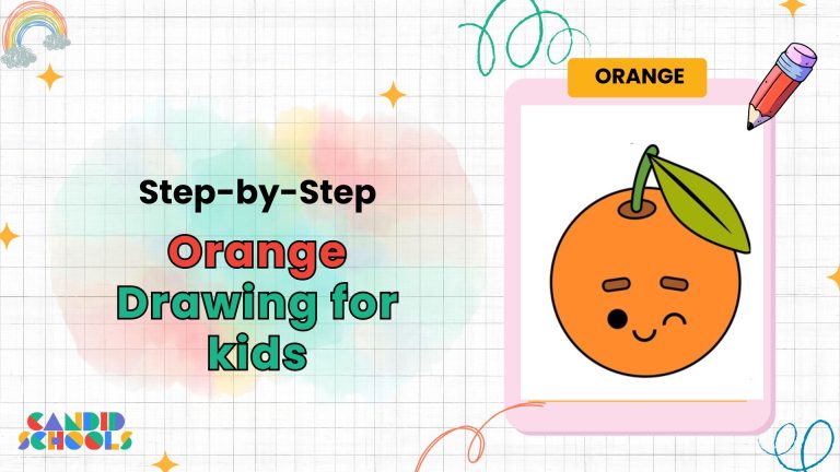 Orange Drawing for Kids