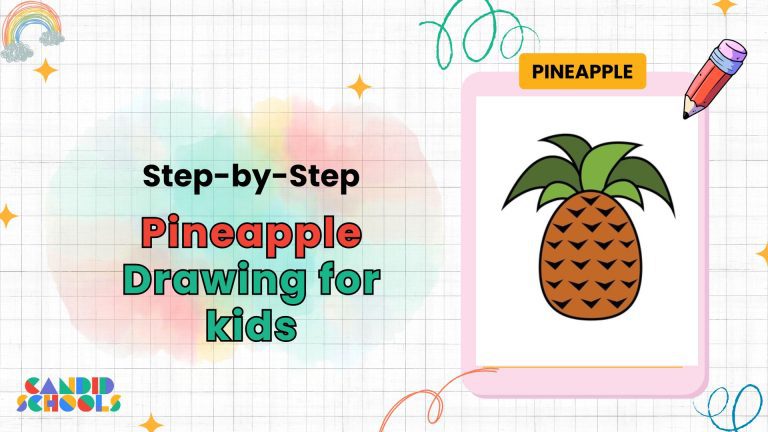 Pineapple Drawing for Kids