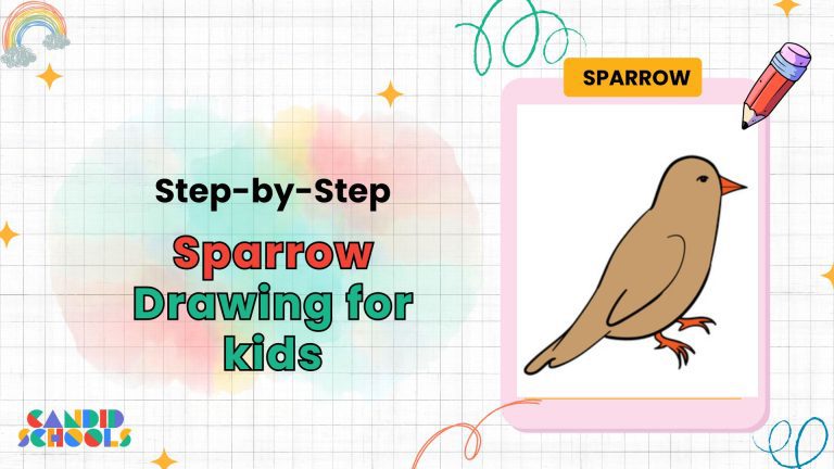 Sparrow Drawing for Kids
