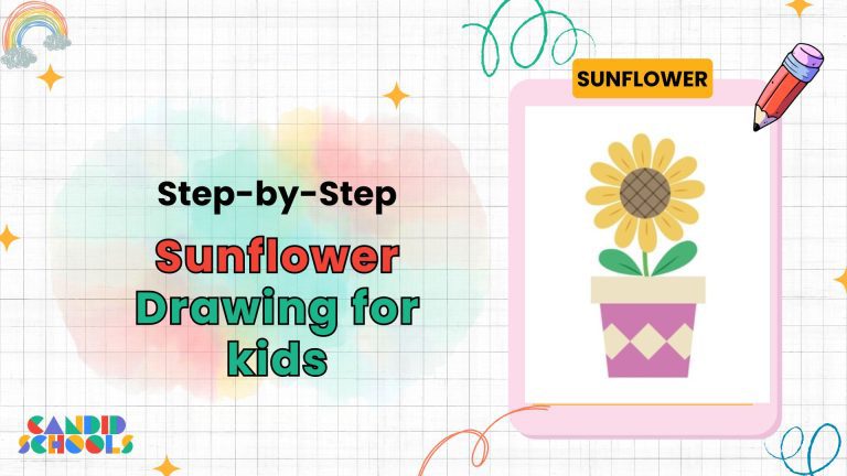Sunflower Drawing for Kids