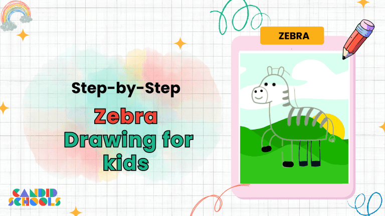 Zebra drawing for kids